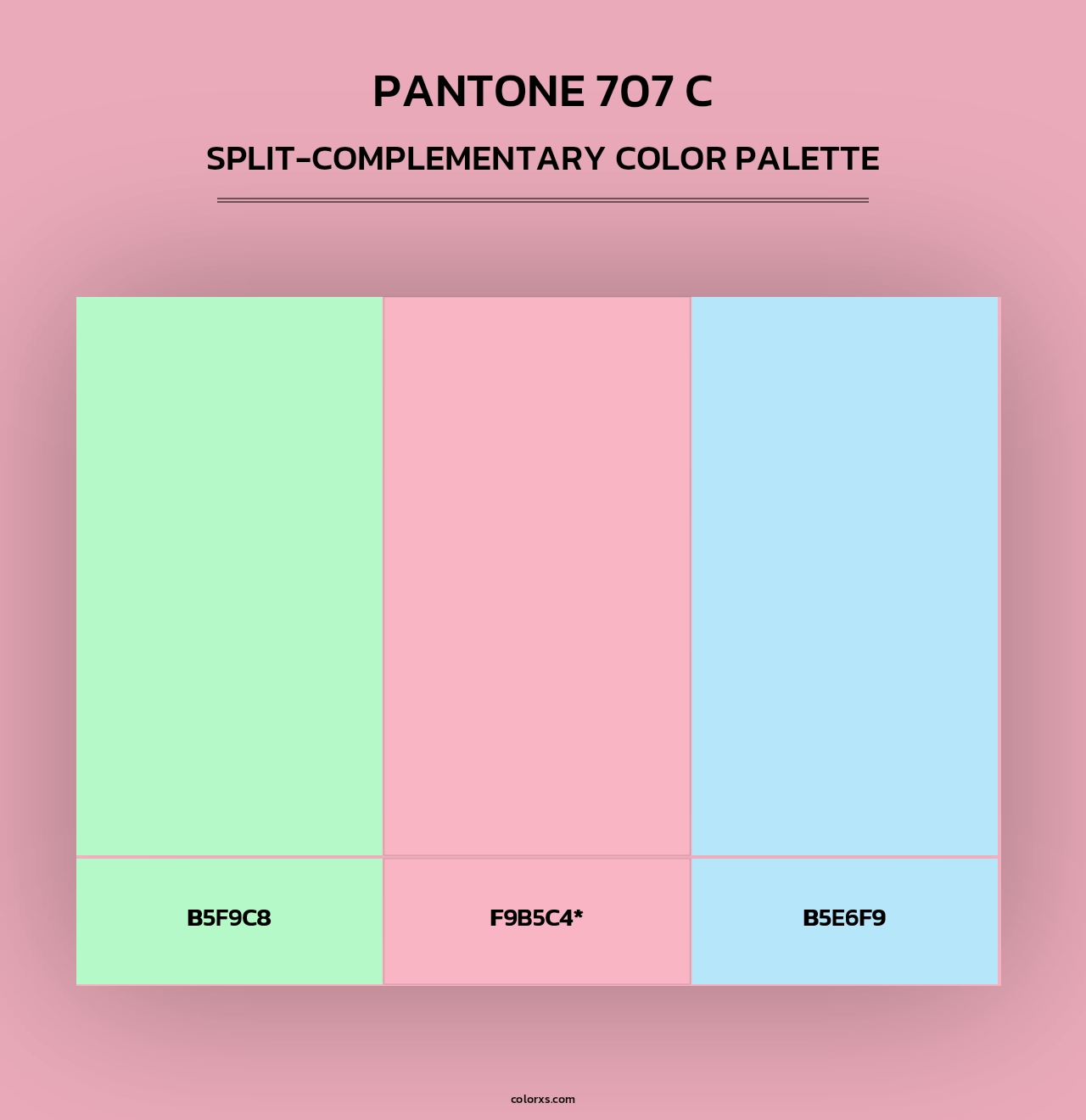 PANTONE 707 C - Split-Complementary Color Palette