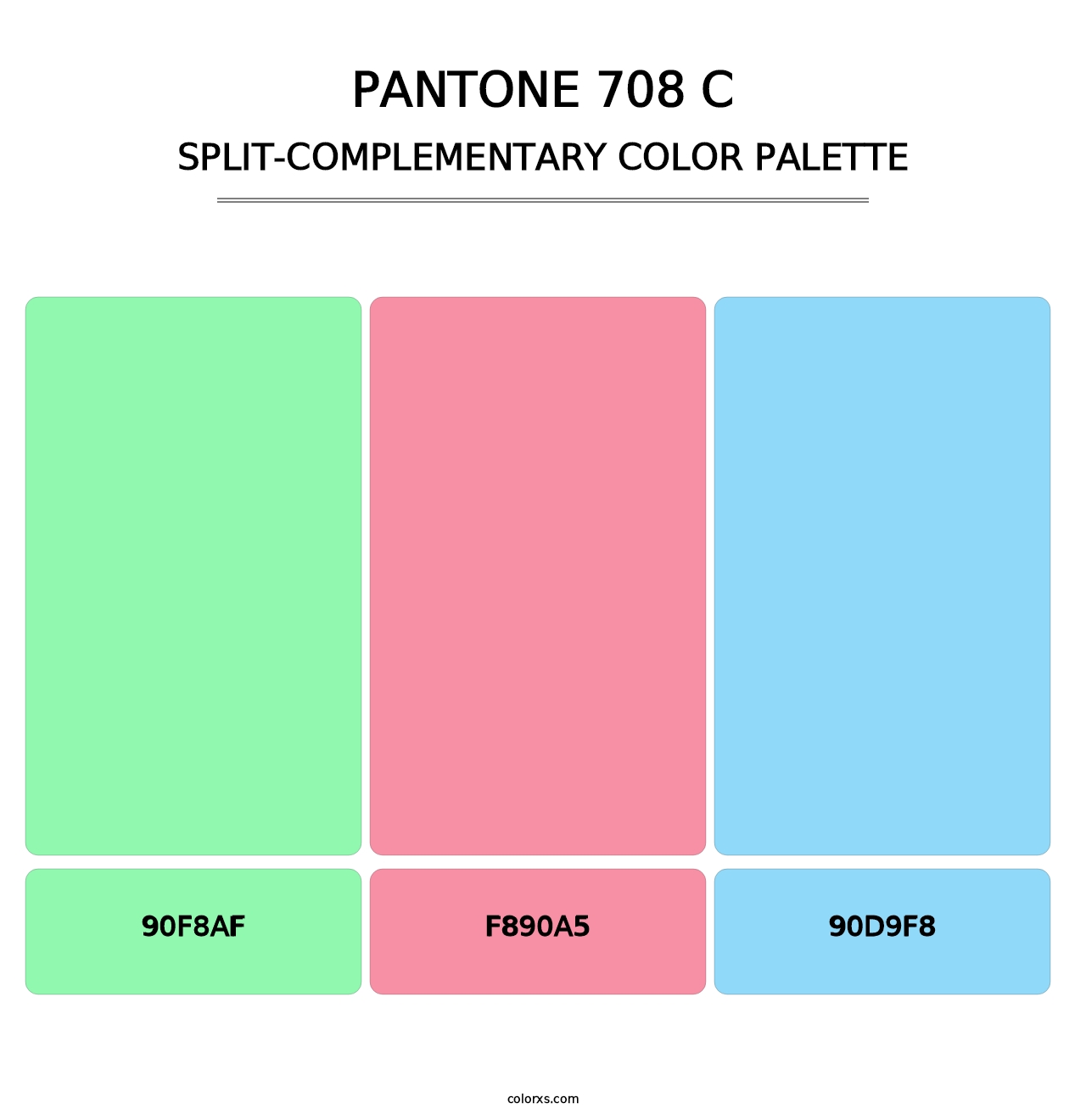 PANTONE 708 C - Split-Complementary Color Palette
