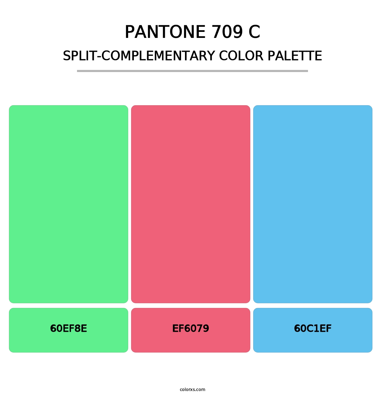 PANTONE 709 C - Split-Complementary Color Palette