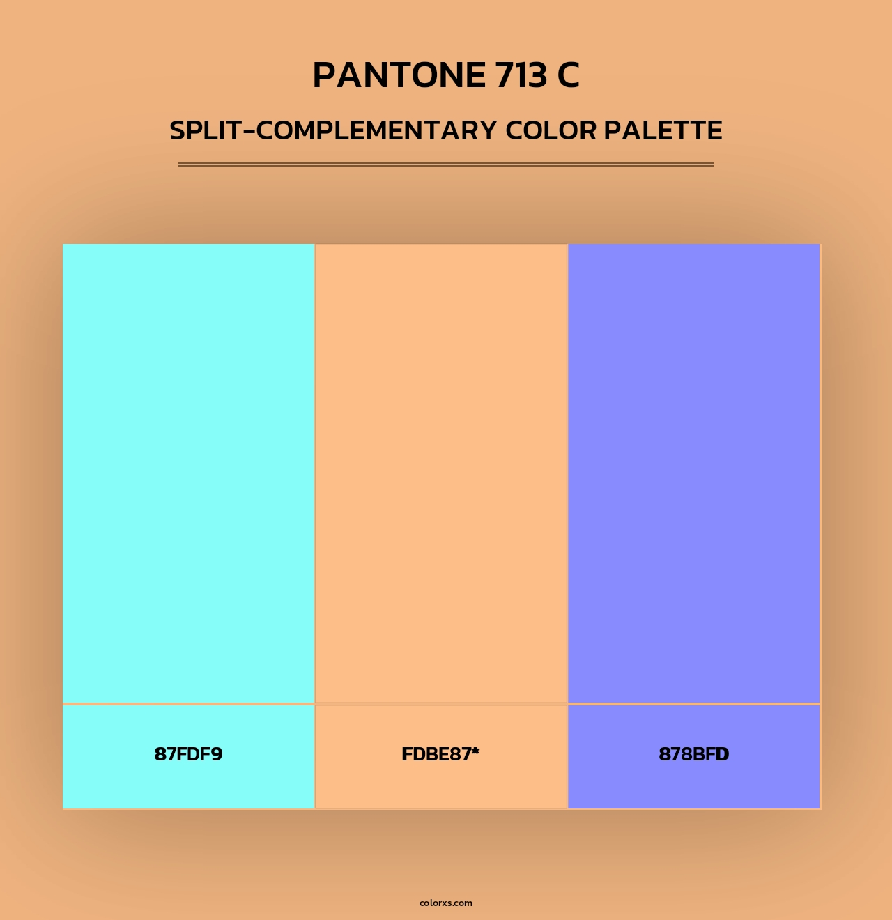PANTONE 713 C - Split-Complementary Color Palette
