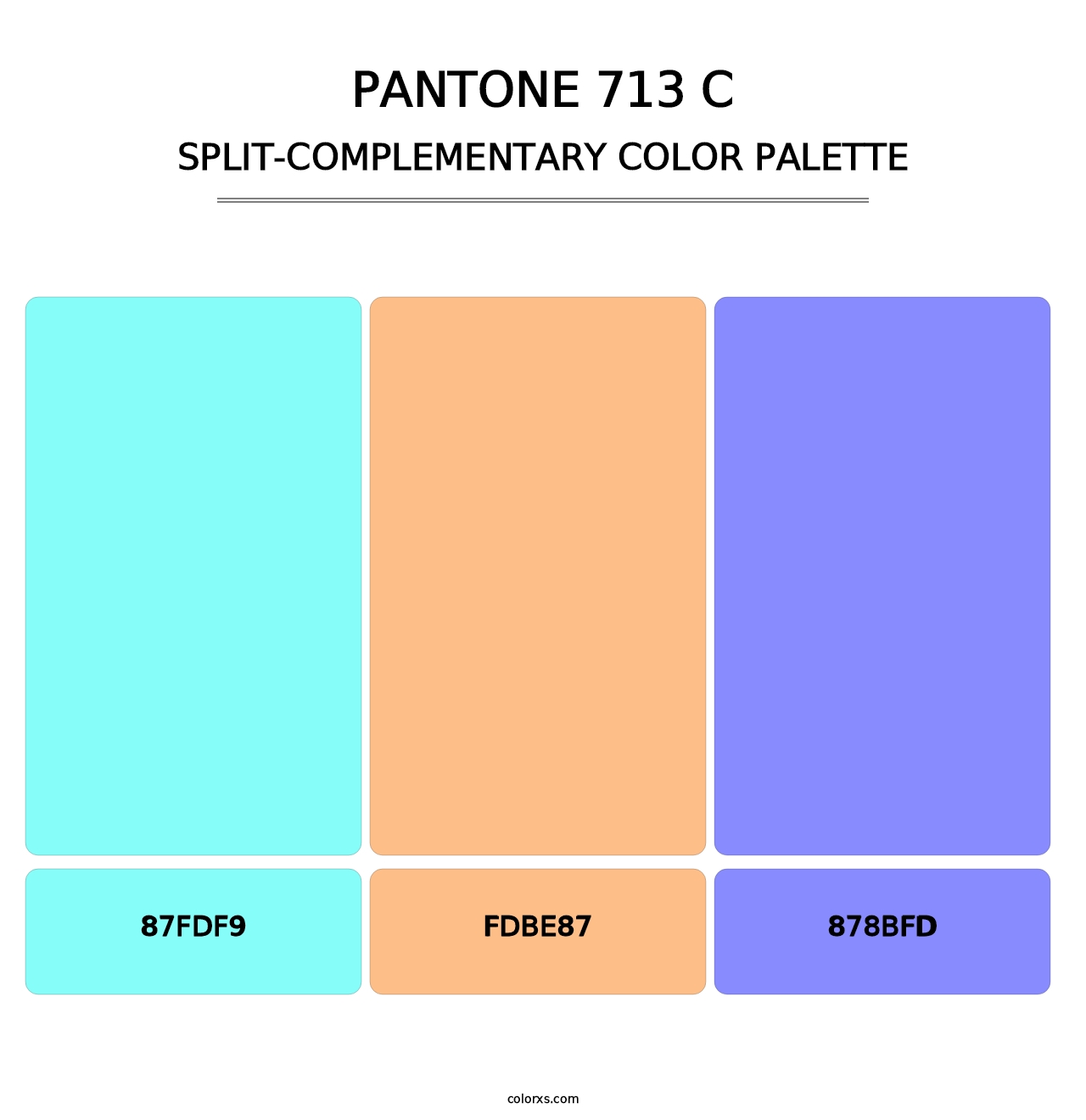 PANTONE 713 C - Split-Complementary Color Palette