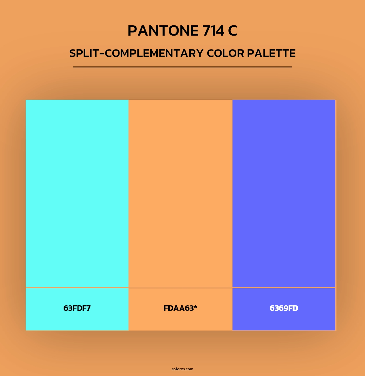PANTONE 714 C - Split-Complementary Color Palette