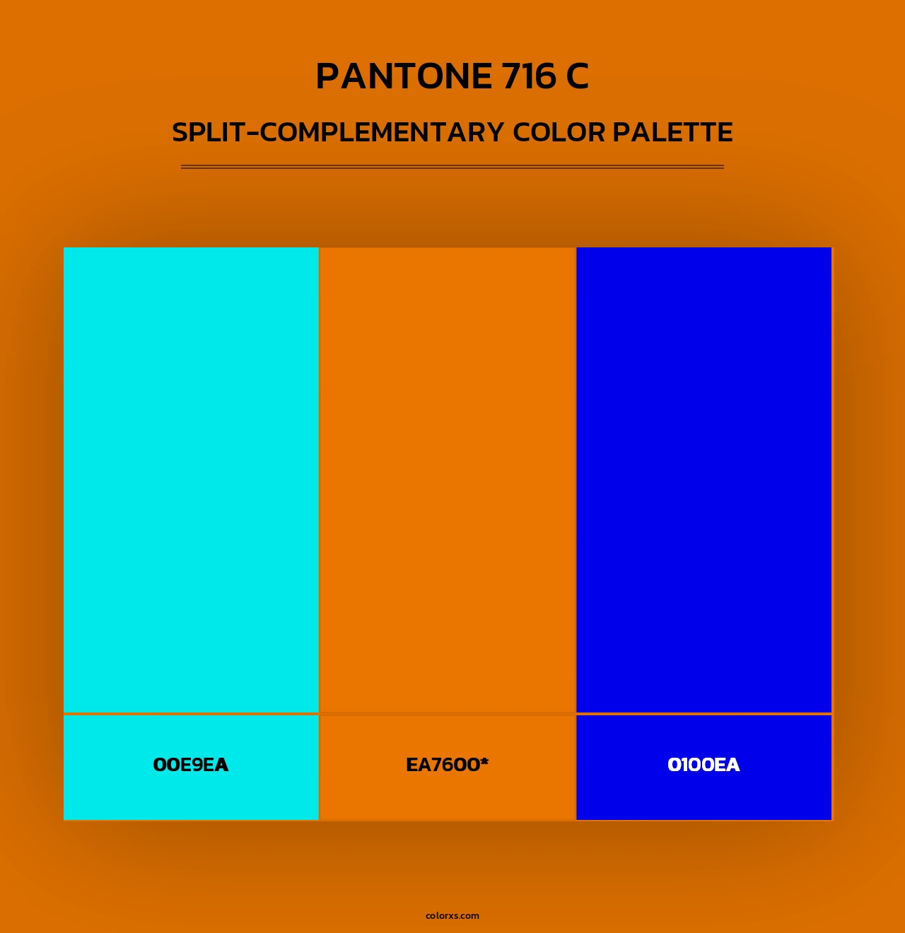 PANTONE 716 C - Split-Complementary Color Palette