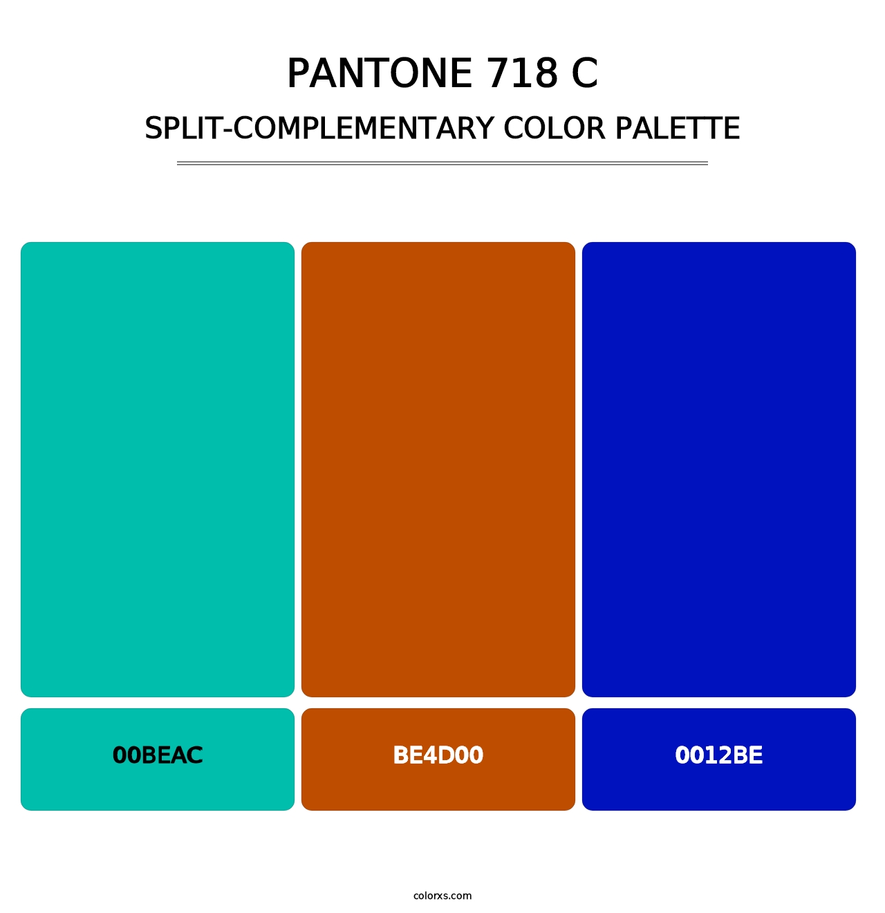 PANTONE 718 C - Split-Complementary Color Palette