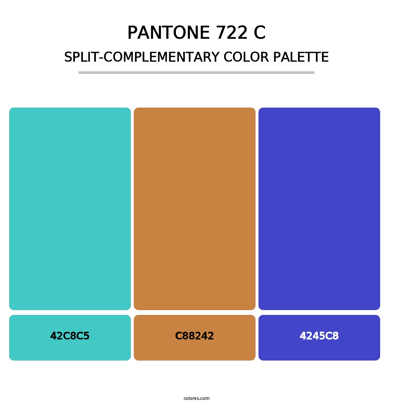 PANTONE 722 C - Split-Complementary Color Palette
