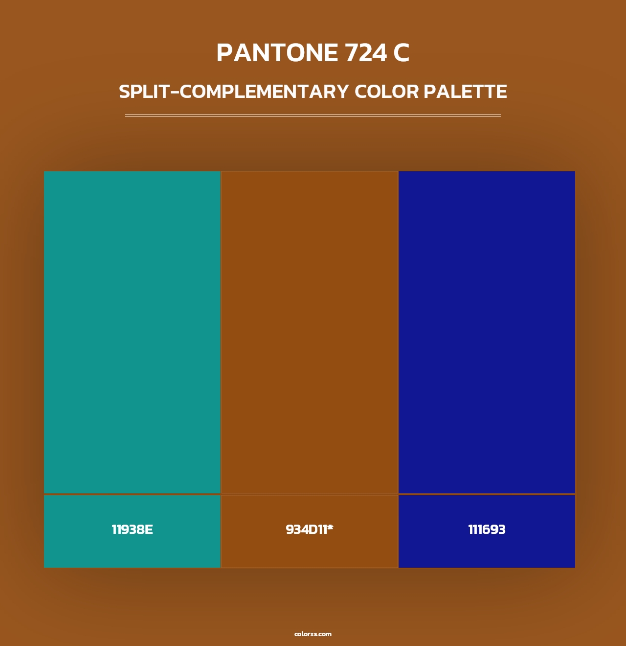 PANTONE 724 C - Split-Complementary Color Palette