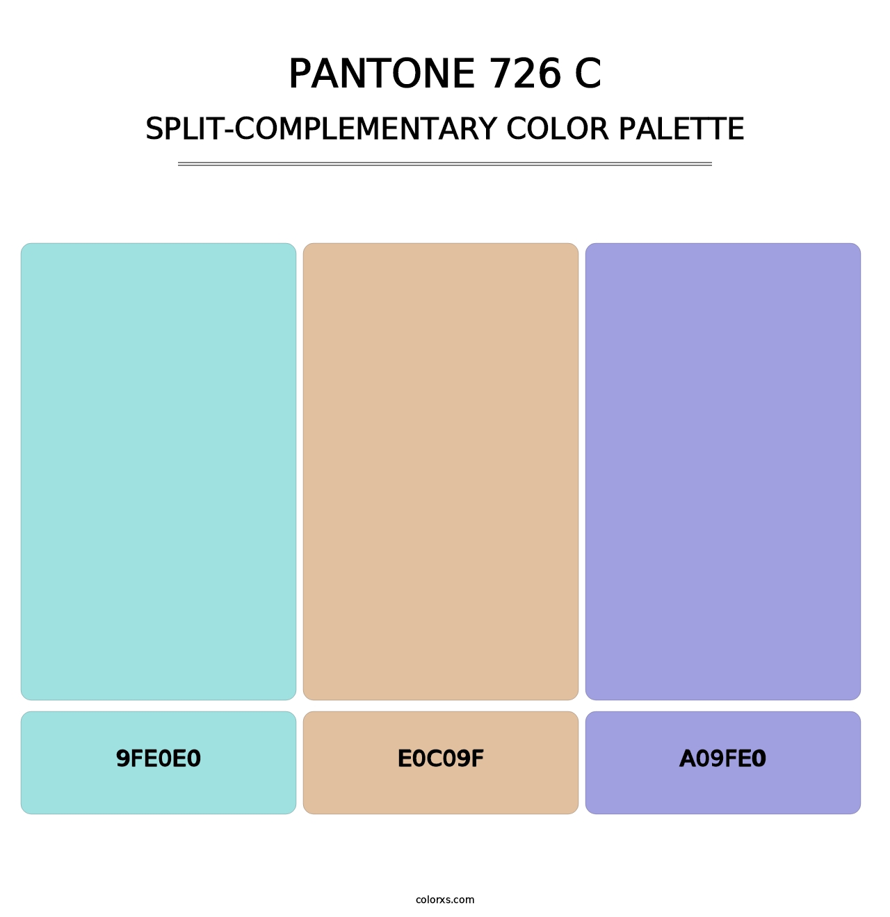PANTONE 726 C - Split-Complementary Color Palette