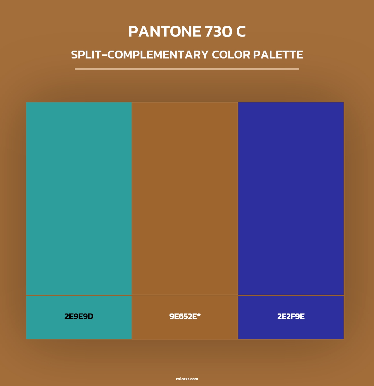 PANTONE 730 C - Split-Complementary Color Palette