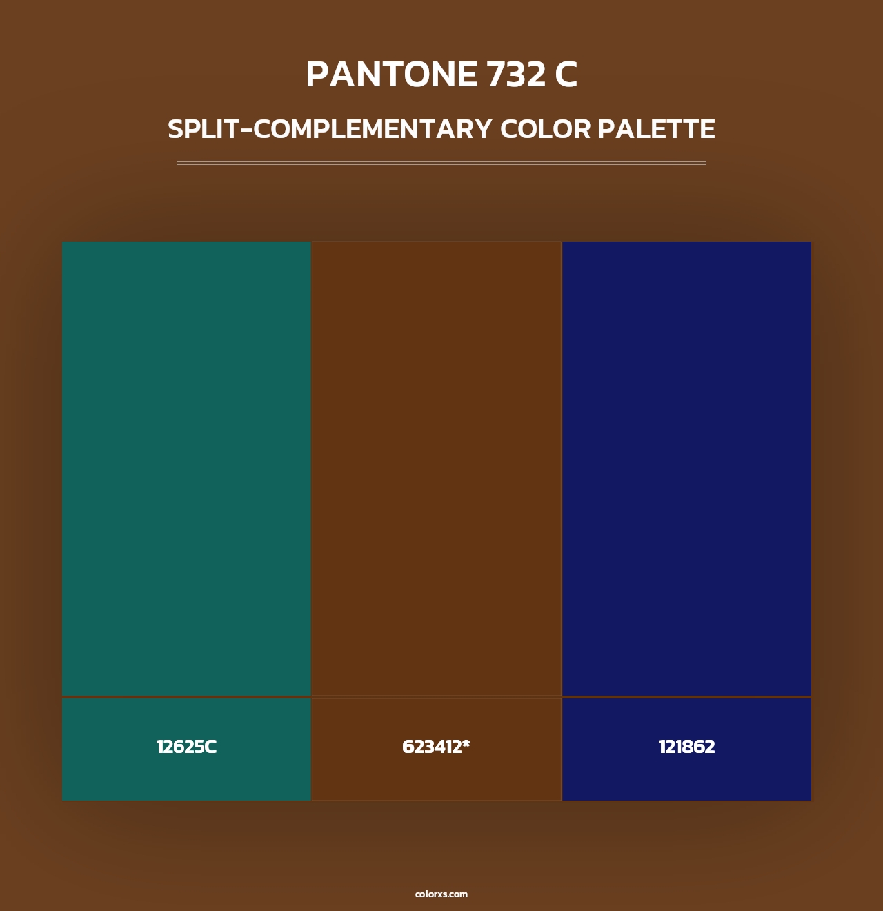 PANTONE 732 C - Split-Complementary Color Palette