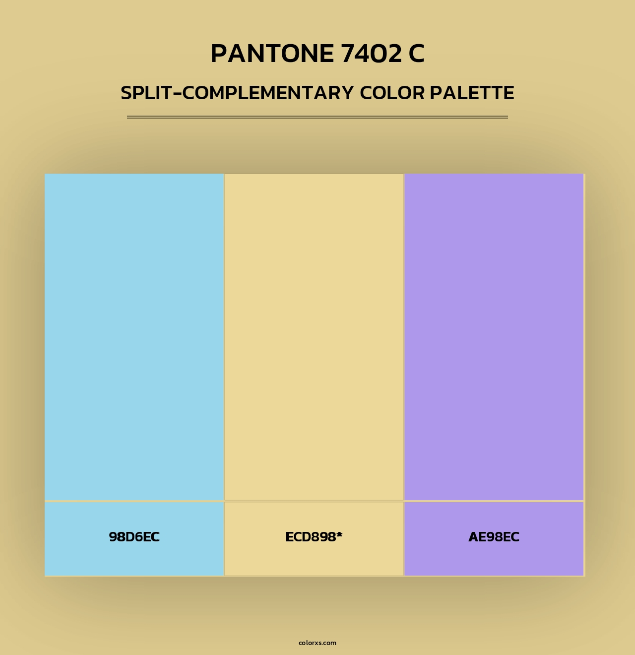 PANTONE 7402 C - Split-Complementary Color Palette