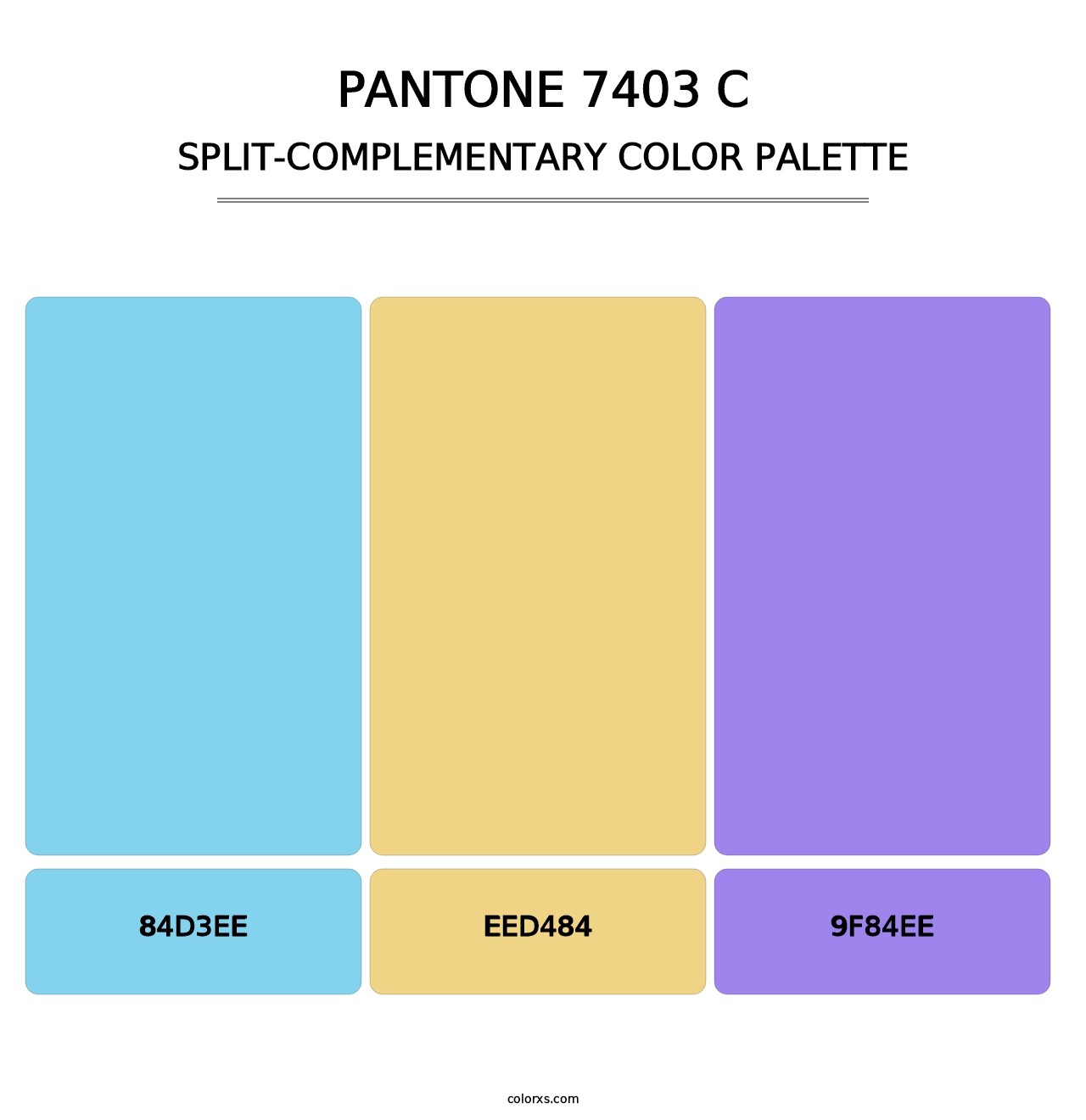 PANTONE 7403 C - Split-Complementary Color Palette