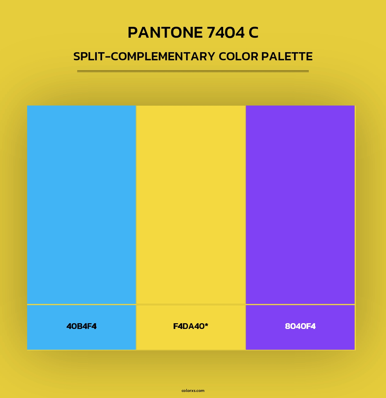 PANTONE 7404 C - Split-Complementary Color Palette