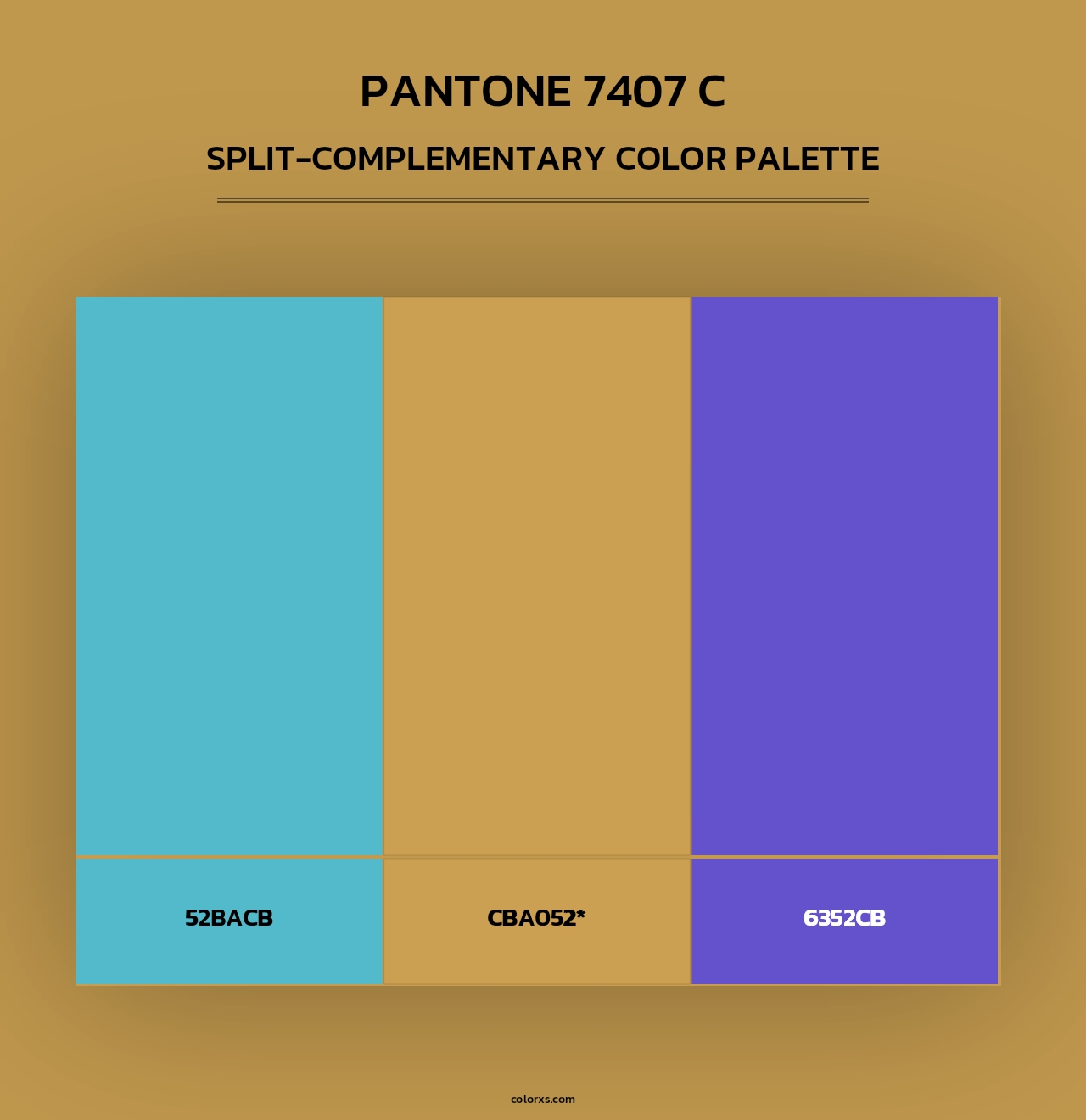 PANTONE 7407 C - Split-Complementary Color Palette
