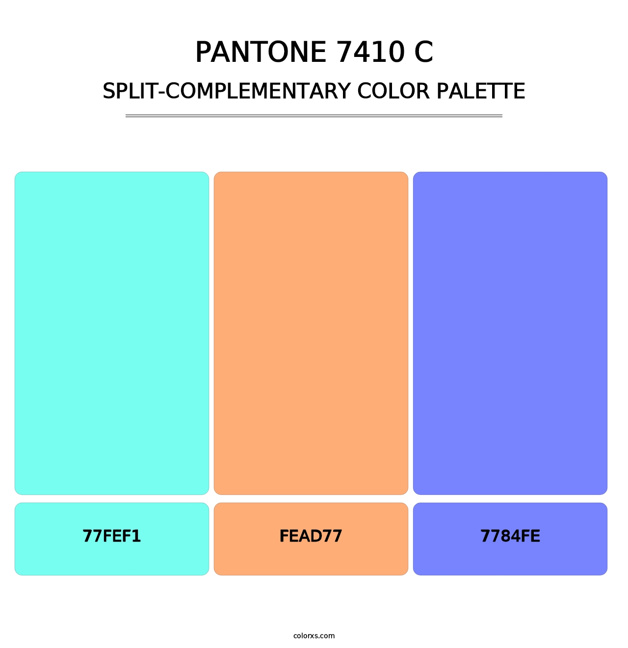 PANTONE 7410 C - Split-Complementary Color Palette