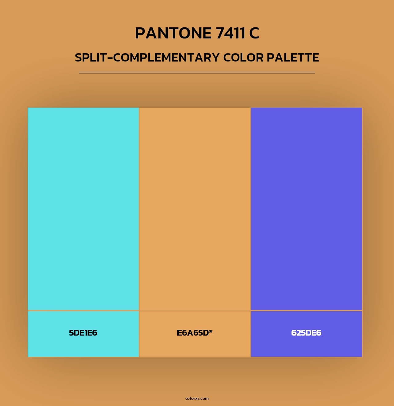 PANTONE 7411 C - Split-Complementary Color Palette