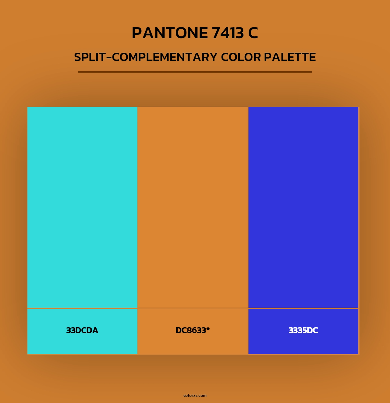 PANTONE 7413 C - Split-Complementary Color Palette