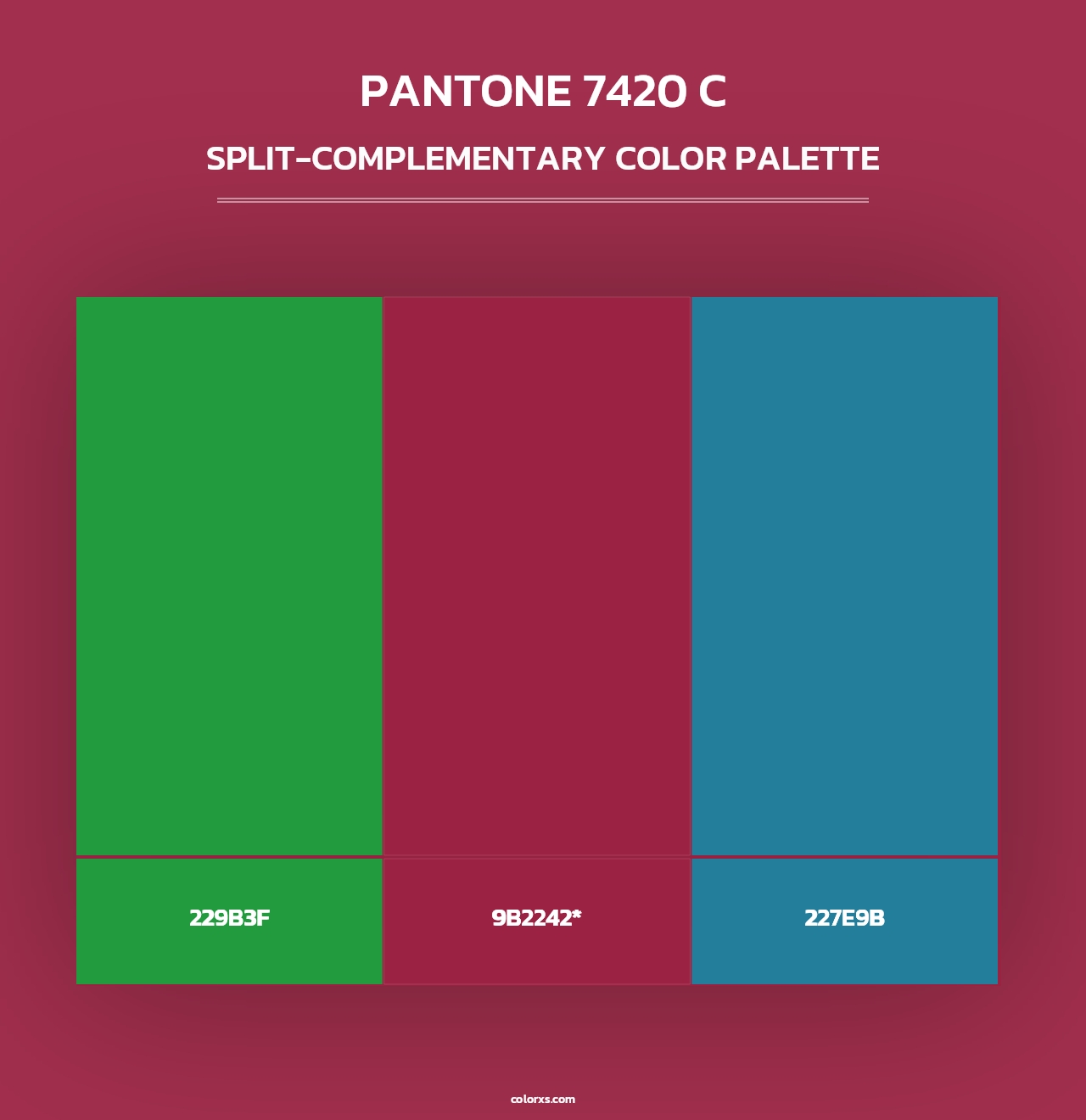 PANTONE 7420 C - Split-Complementary Color Palette