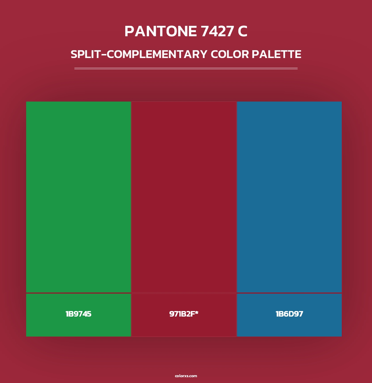 PANTONE 7427 C - Split-Complementary Color Palette