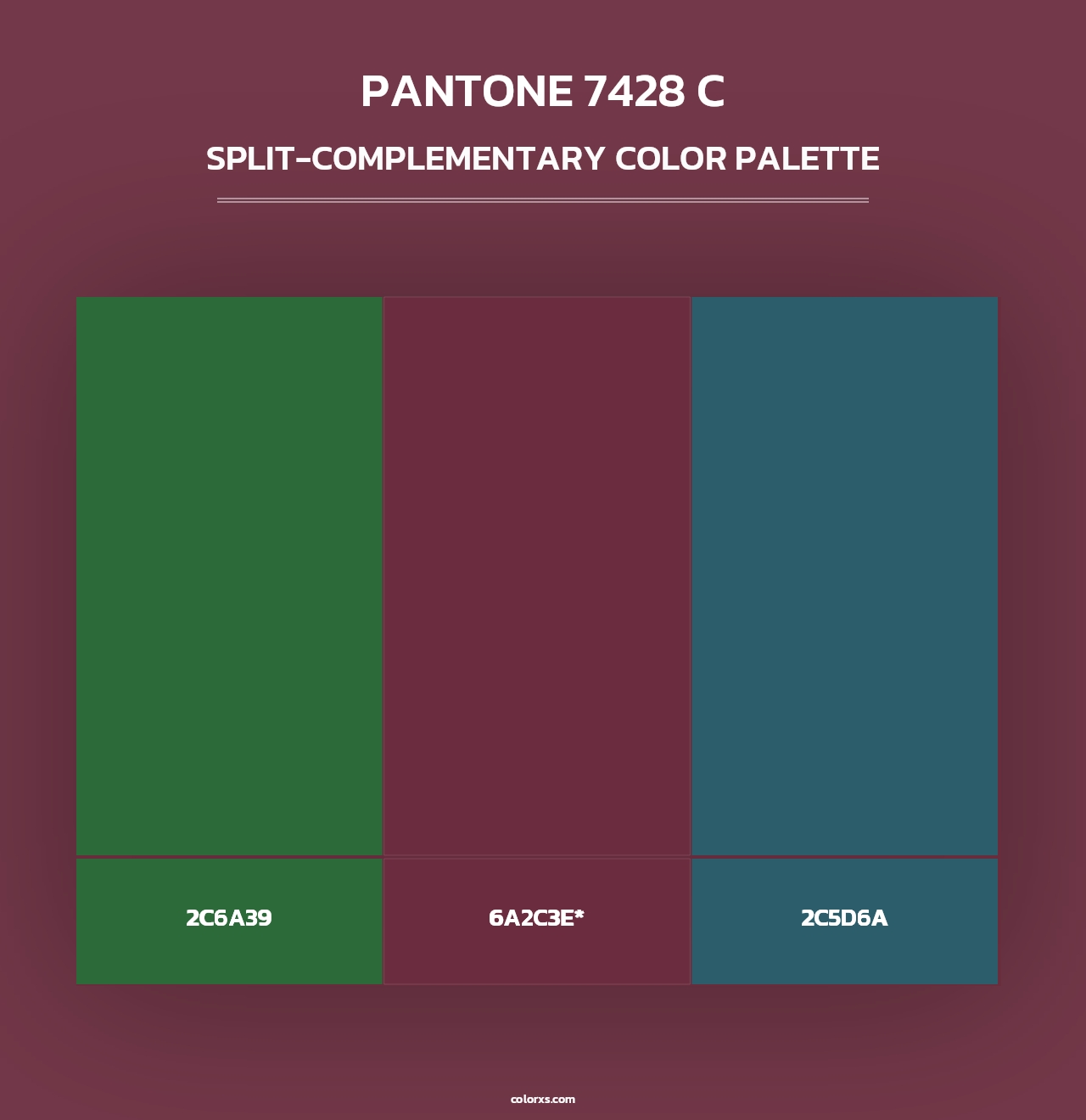 PANTONE 7428 C - Split-Complementary Color Palette