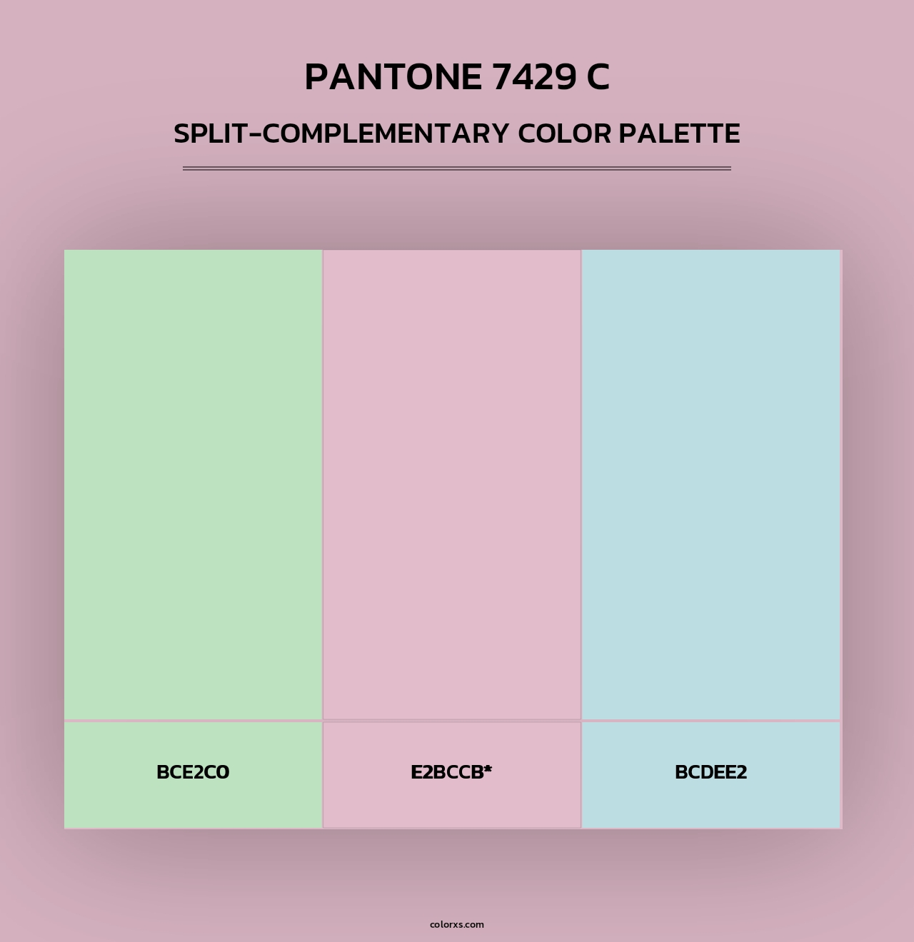 PANTONE 7429 C - Split-Complementary Color Palette