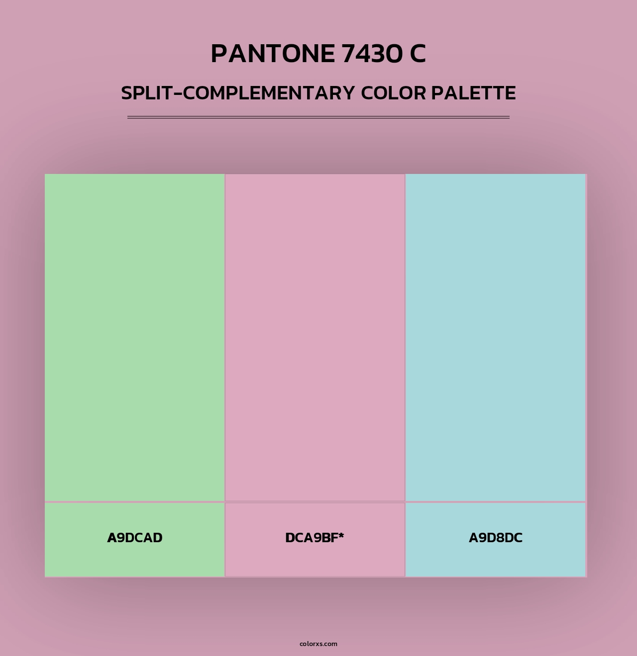 PANTONE 7430 C - Split-Complementary Color Palette