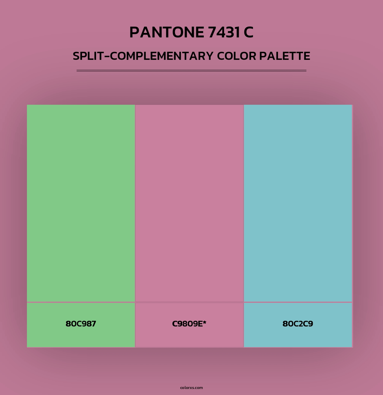 PANTONE 7431 C - Split-Complementary Color Palette