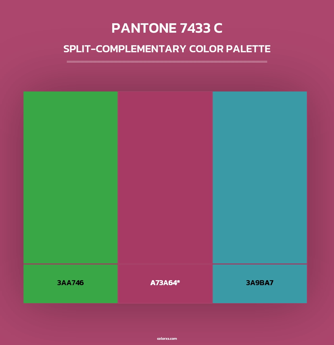 PANTONE 7433 C - Split-Complementary Color Palette