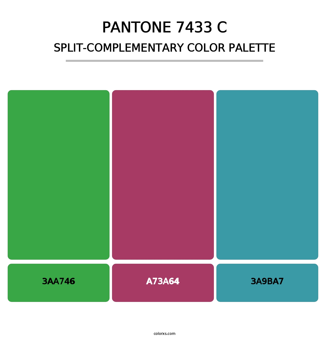 PANTONE 7433 C - Split-Complementary Color Palette