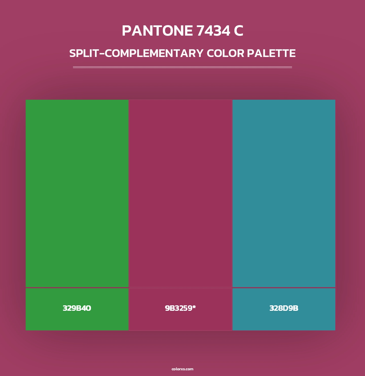 PANTONE 7434 C - Split-Complementary Color Palette