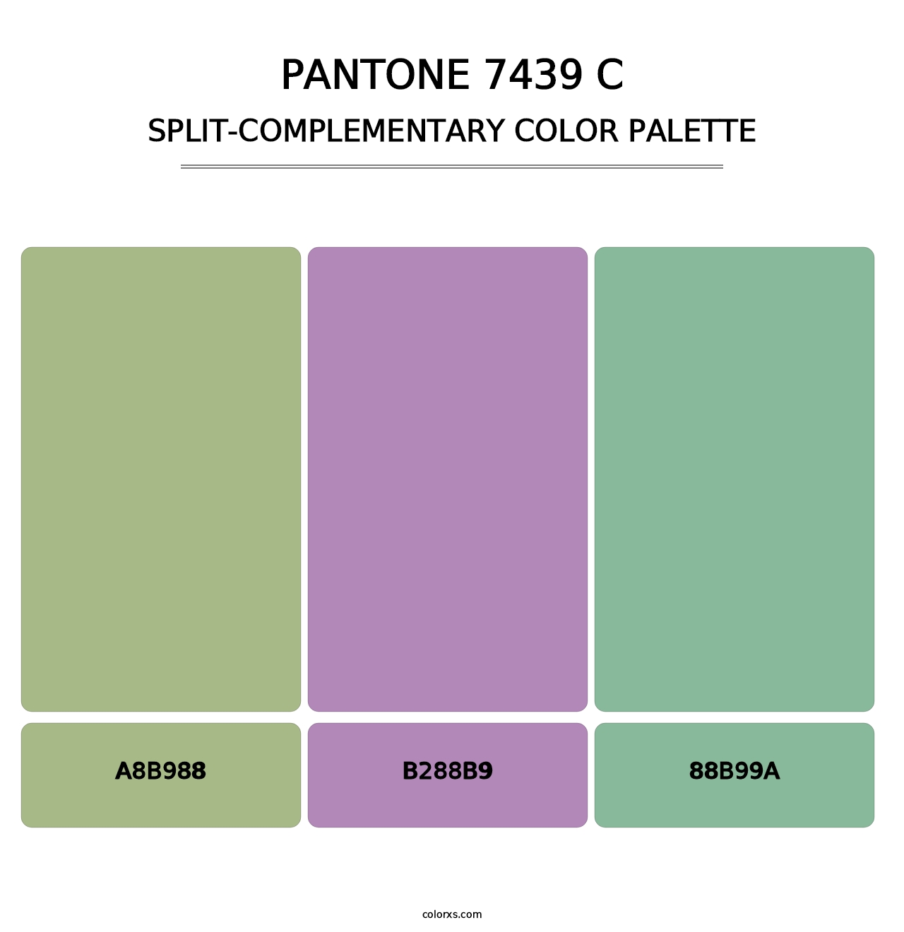 PANTONE 7439 C - Split-Complementary Color Palette