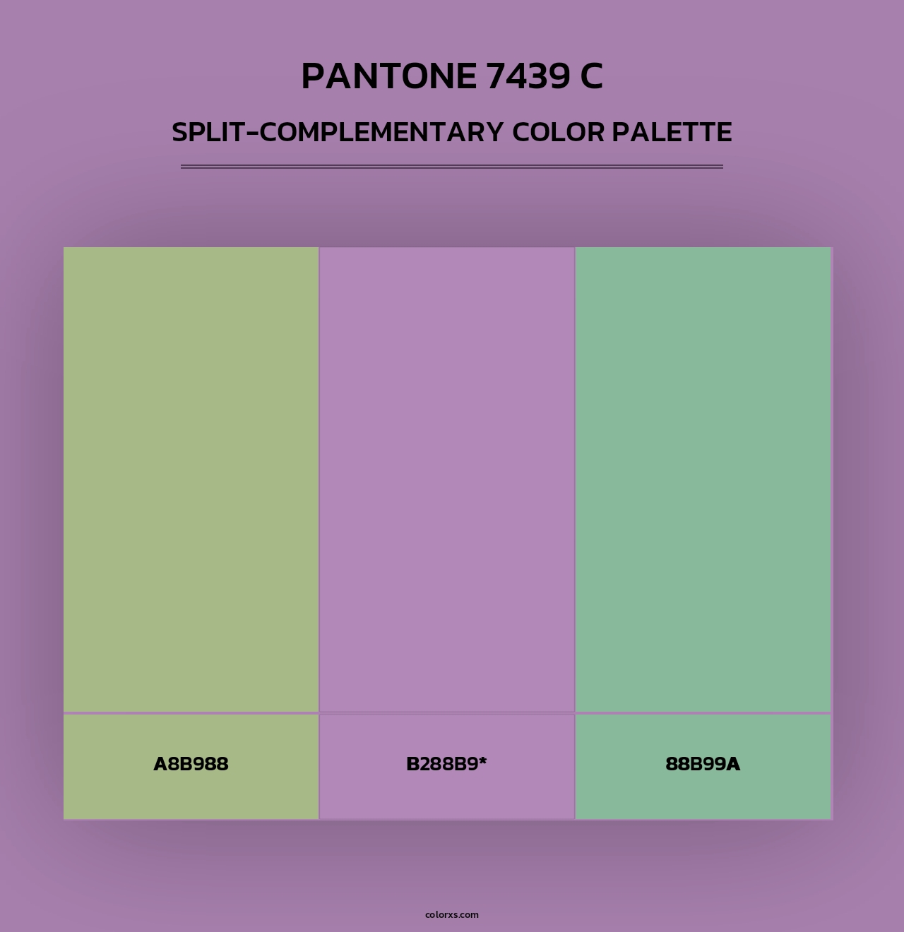 PANTONE 7439 C - Split-Complementary Color Palette