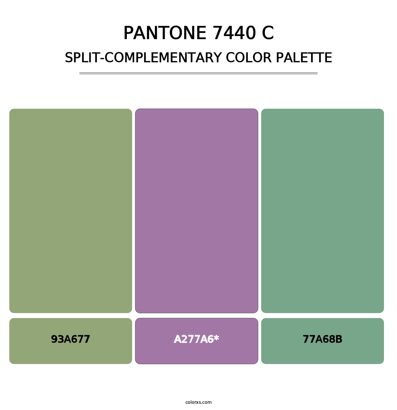 PANTONE 7440 C - Split-Complementary Color Palette