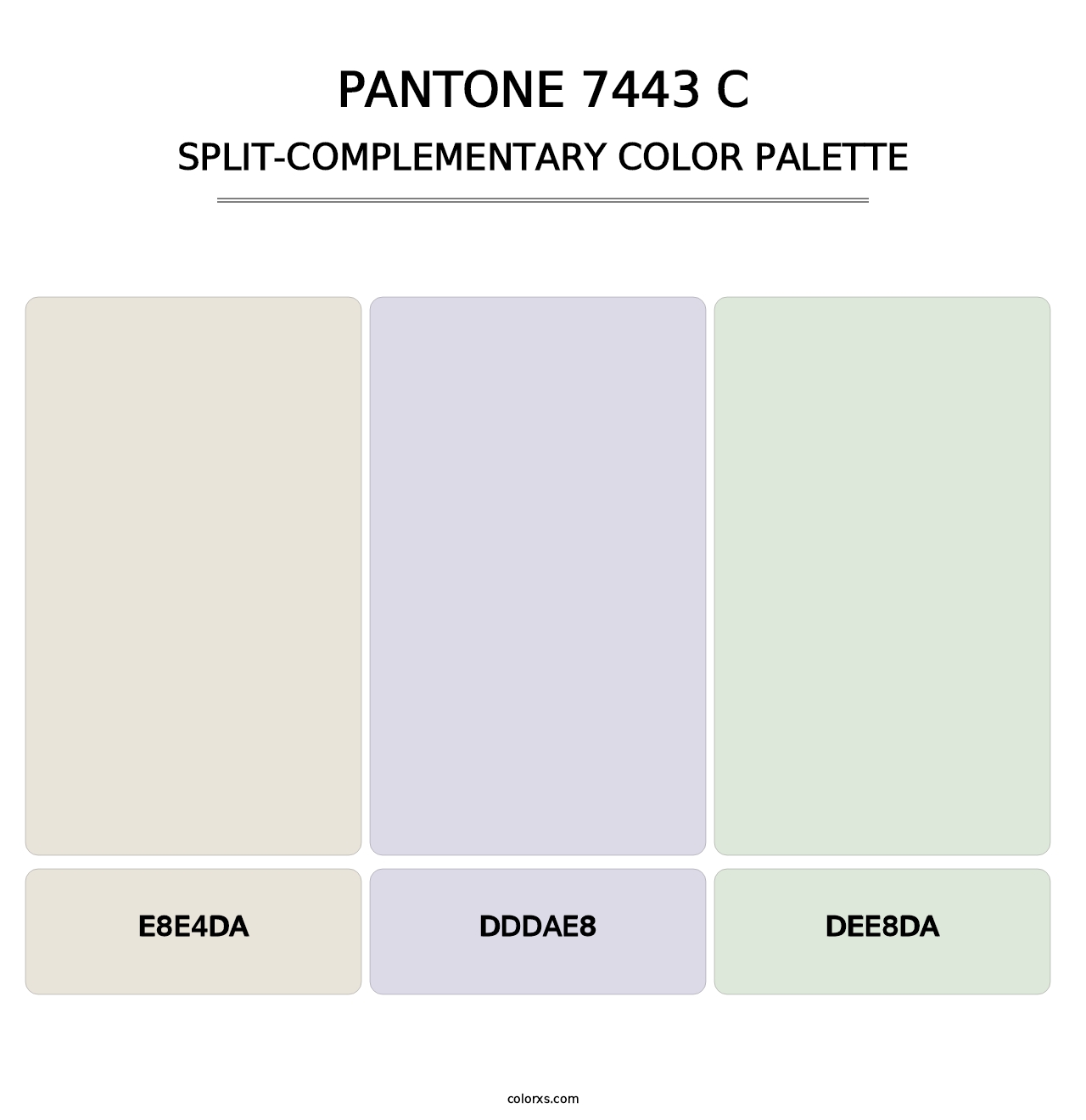 PANTONE 7443 C - Split-Complementary Color Palette