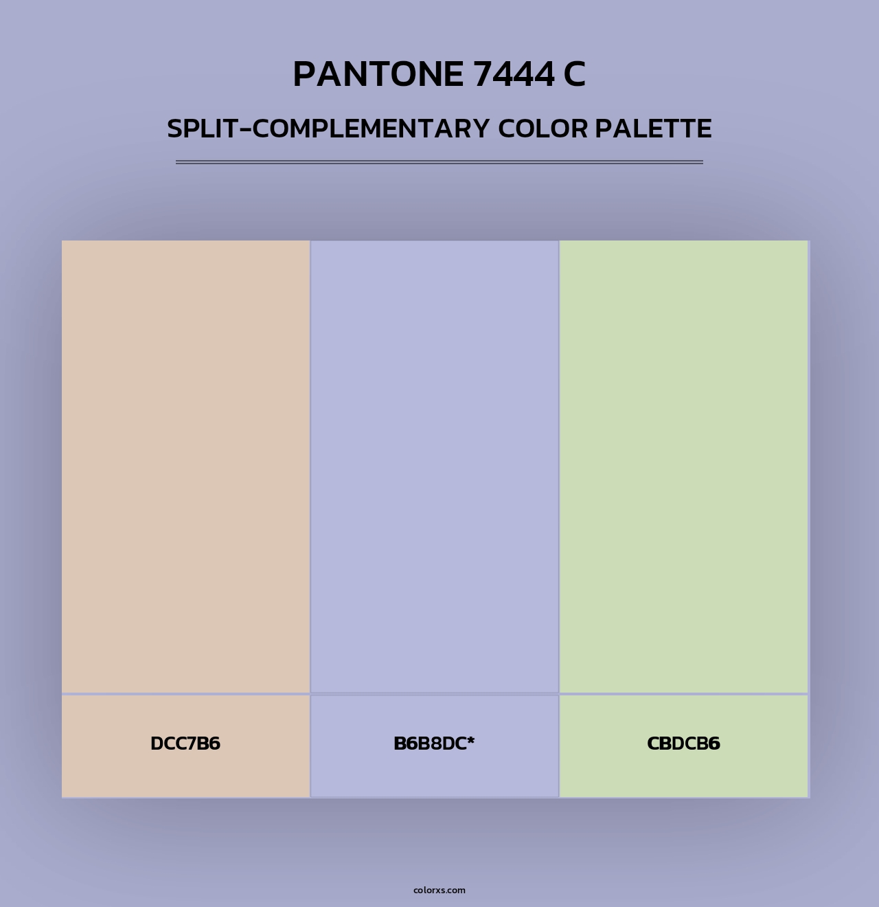 PANTONE 7444 C - Split-Complementary Color Palette