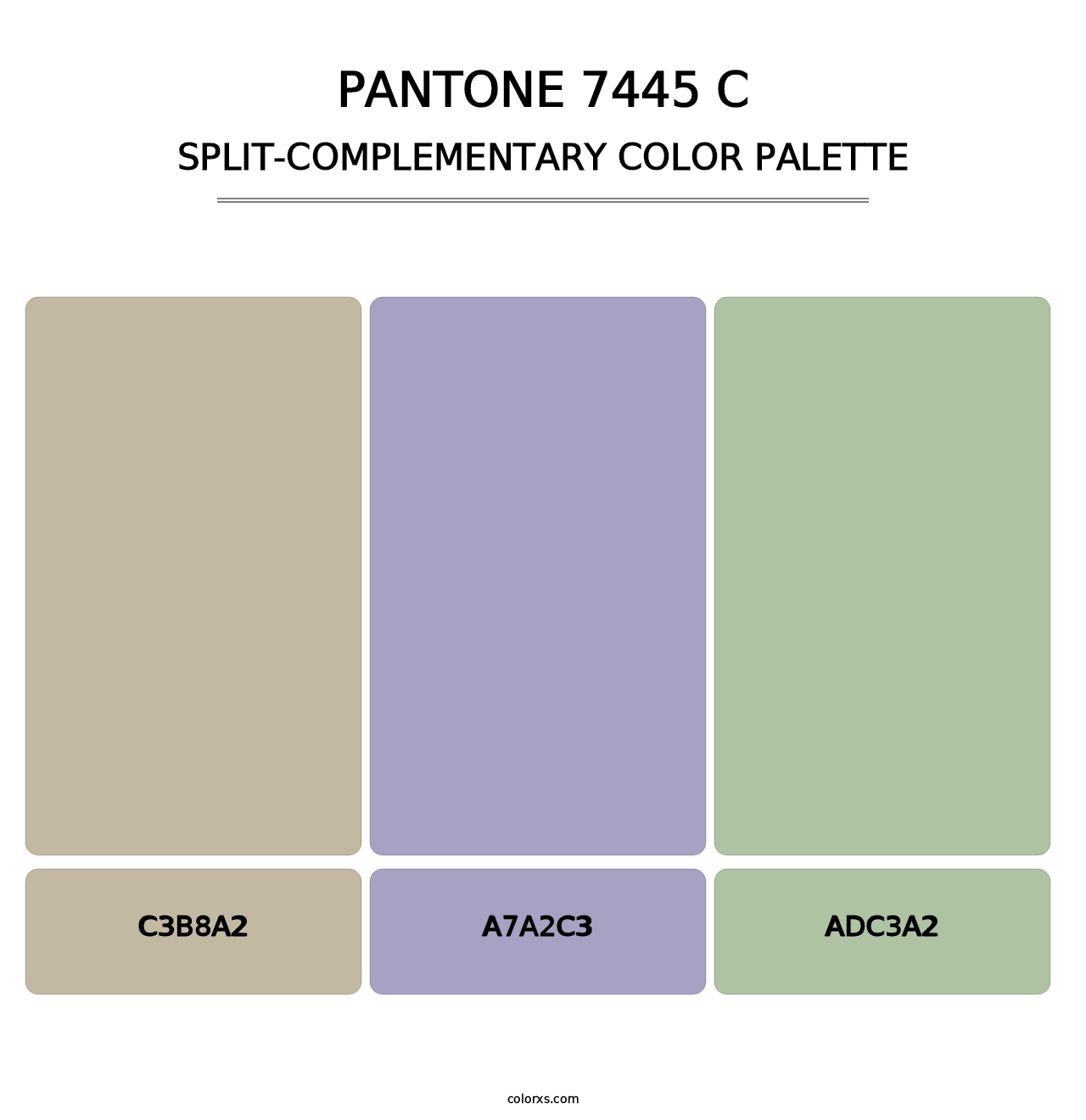 PANTONE 7445 C - Split-Complementary Color Palette