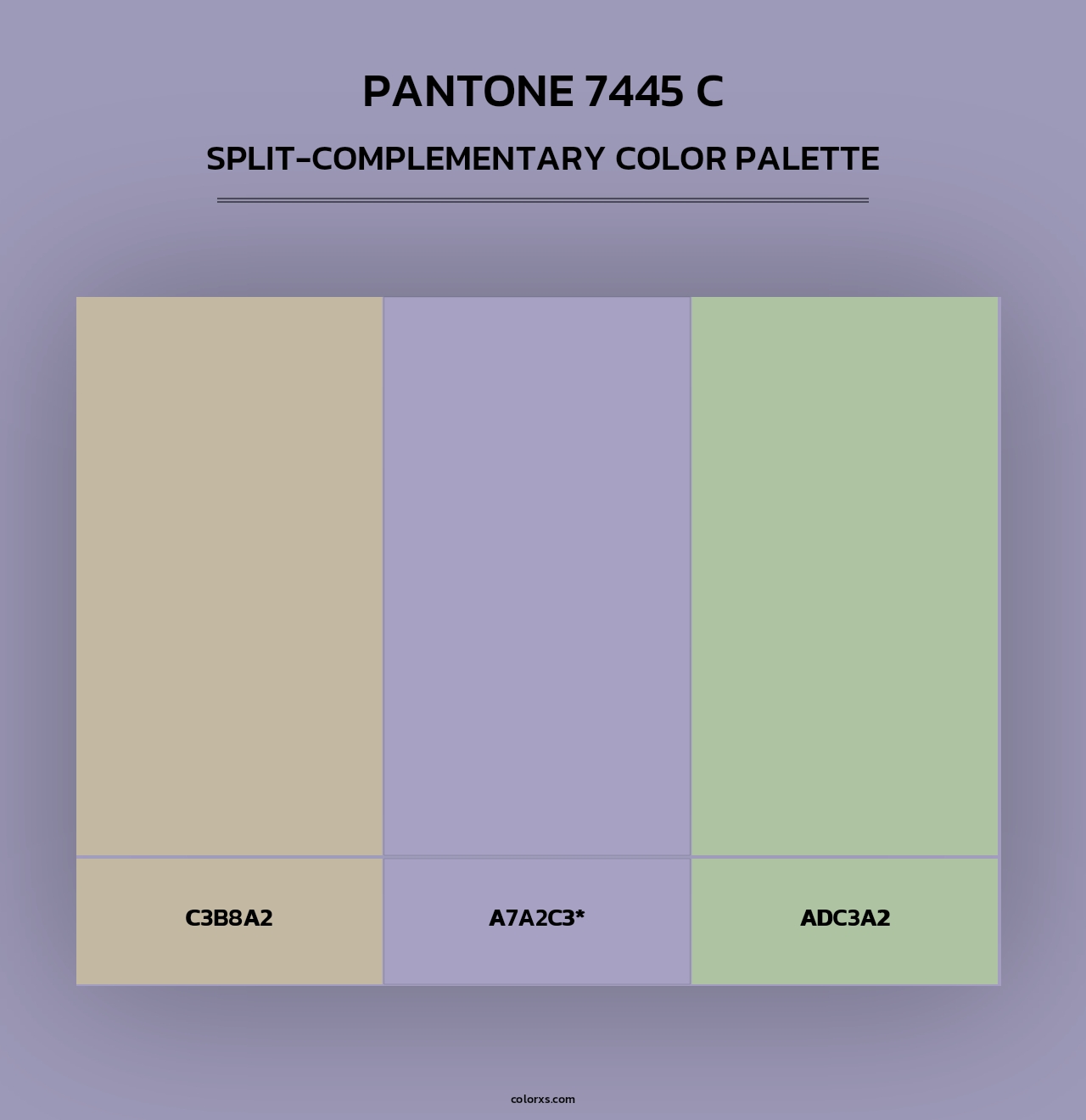PANTONE 7445 C - Split-Complementary Color Palette