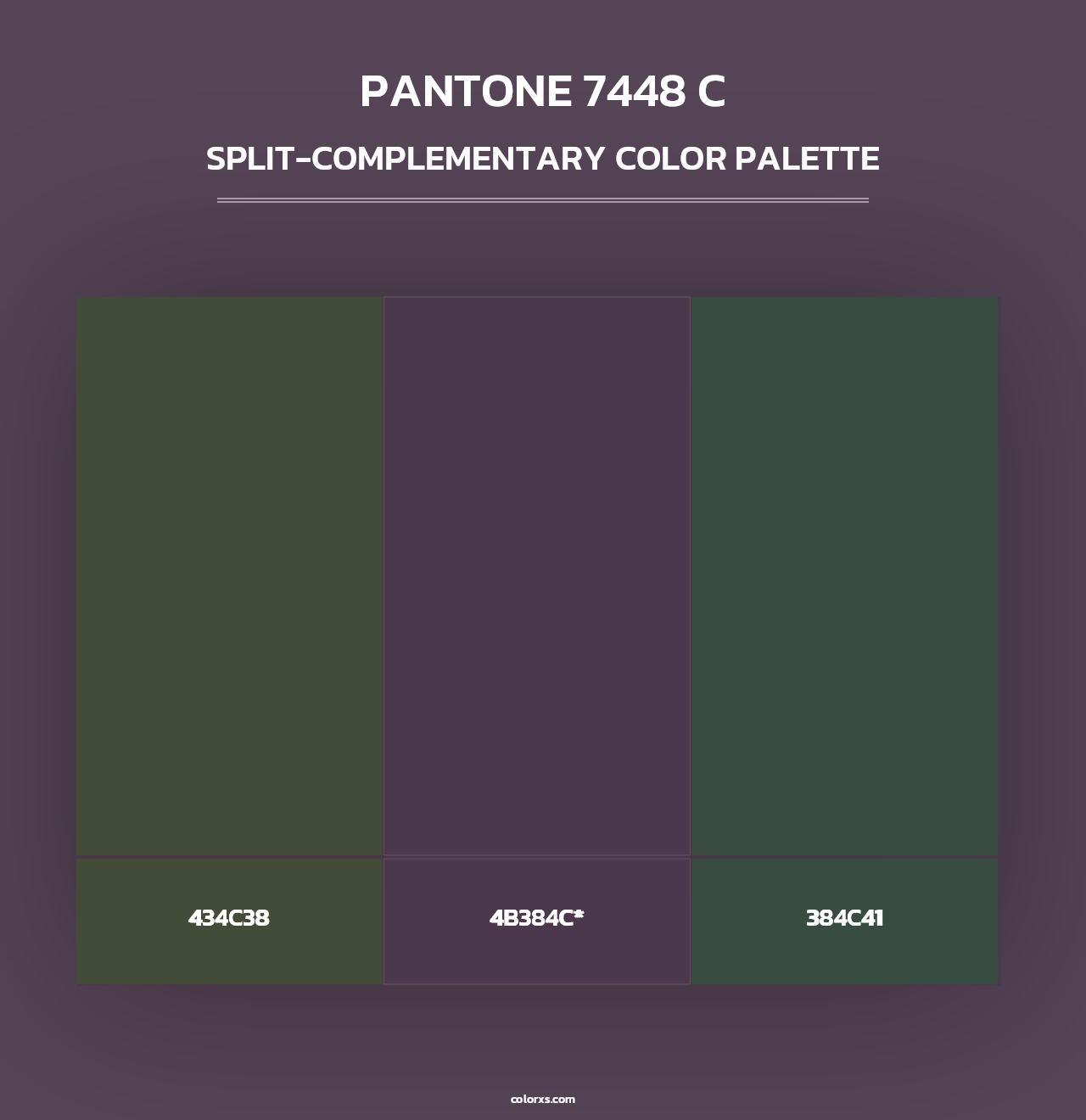 PANTONE 7448 C - Split-Complementary Color Palette