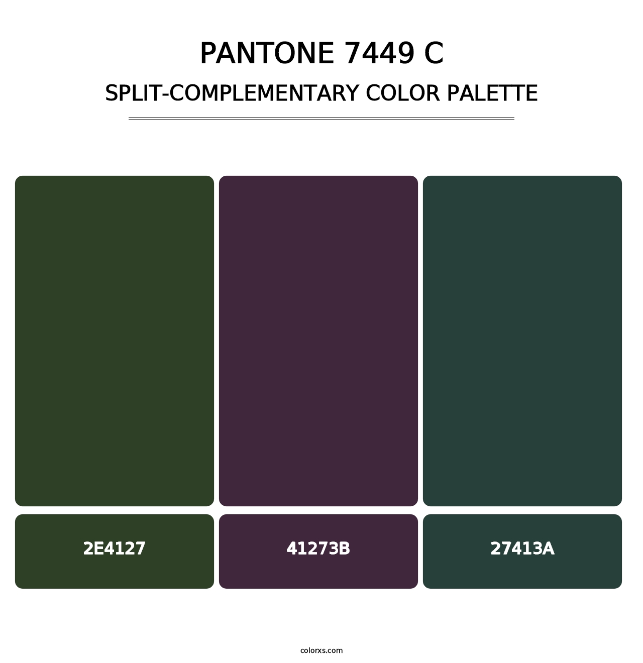PANTONE 7449 C - Split-Complementary Color Palette