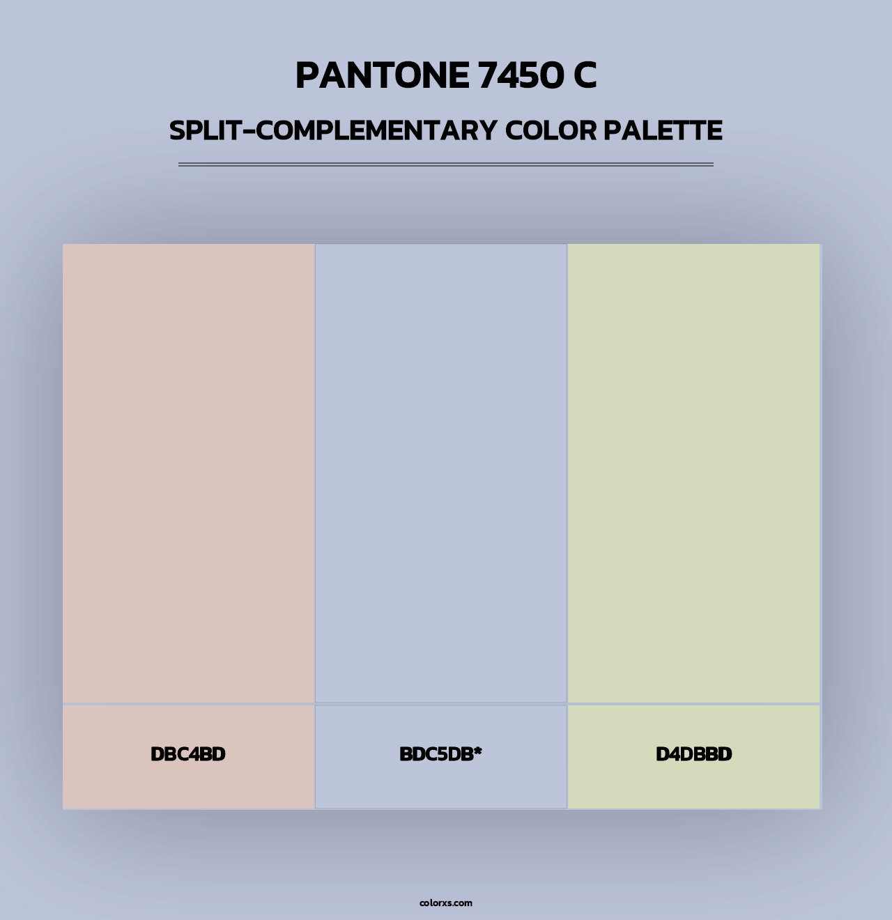 PANTONE 7450 C - Split-Complementary Color Palette