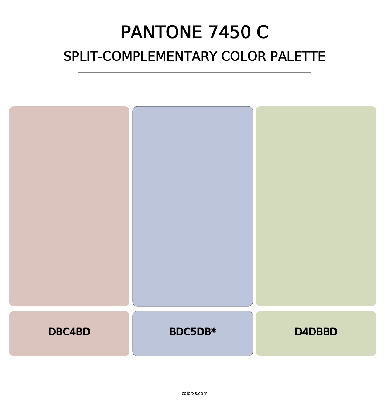 PANTONE 7450 C - Split-Complementary Color Palette