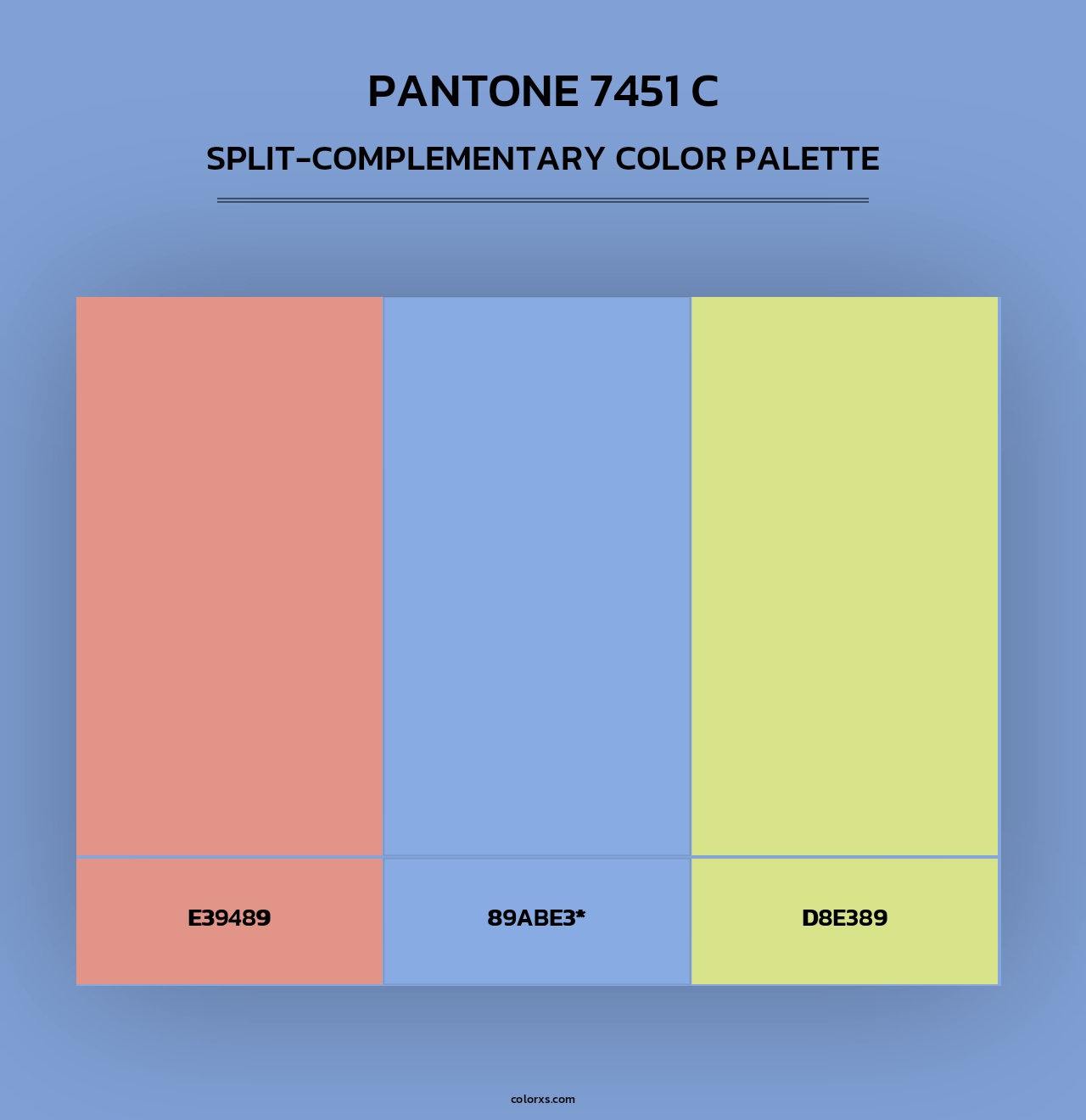 PANTONE 7451 C - Split-Complementary Color Palette