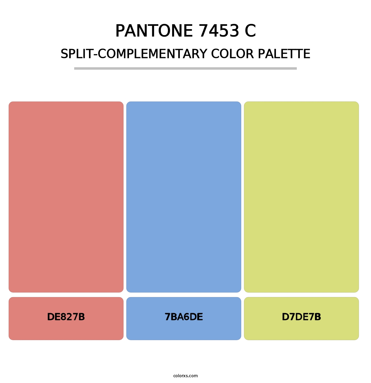 PANTONE 7453 C - Split-Complementary Color Palette