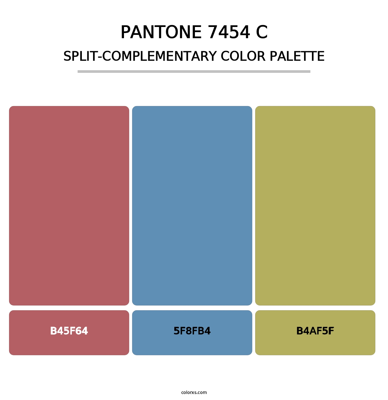 PANTONE 7454 C - Split-Complementary Color Palette