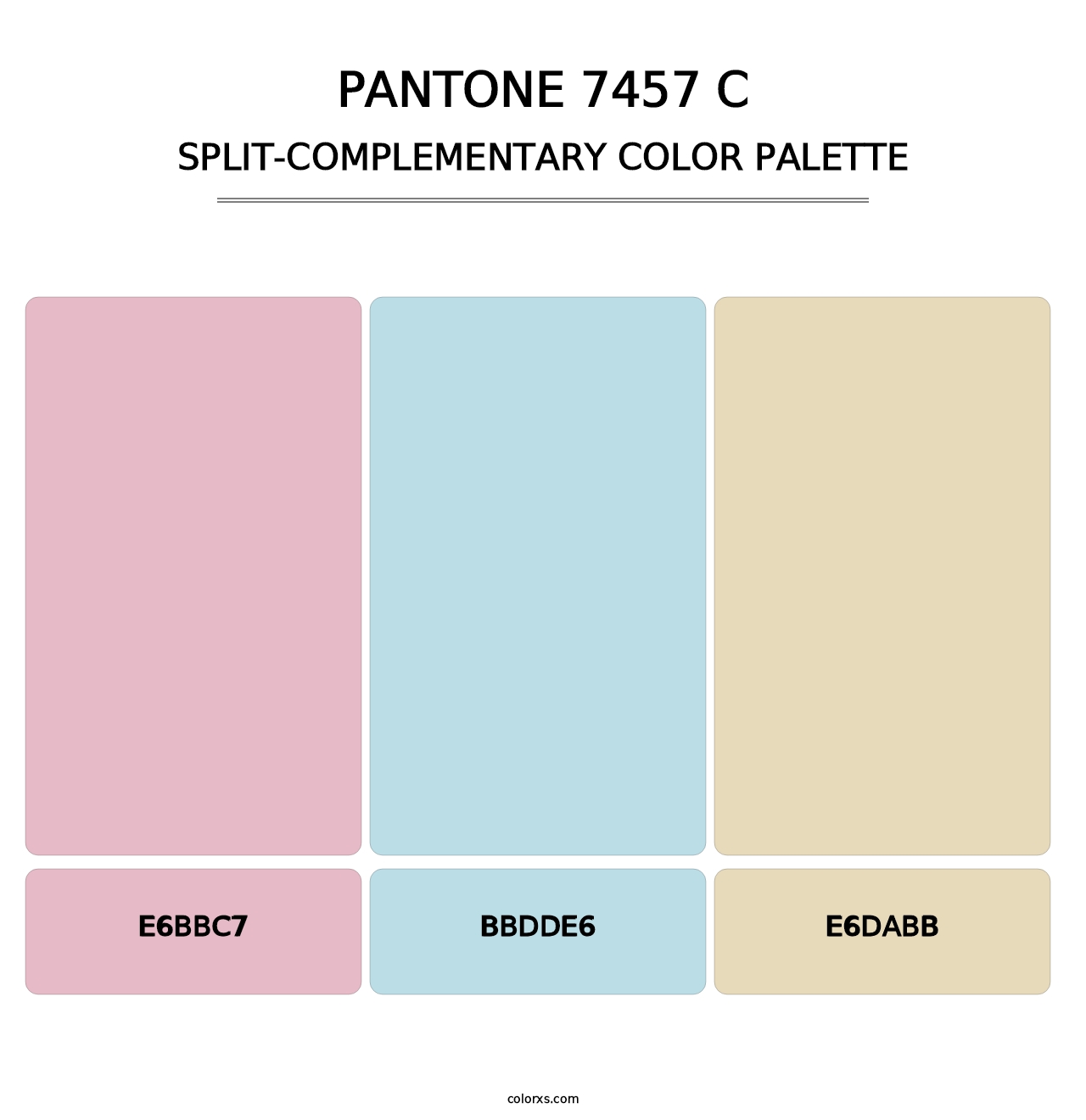 PANTONE 7457 C - Split-Complementary Color Palette