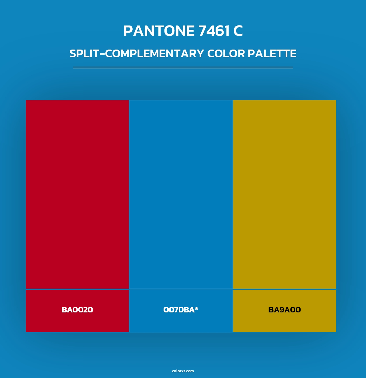 PANTONE 7461 C - Split-Complementary Color Palette