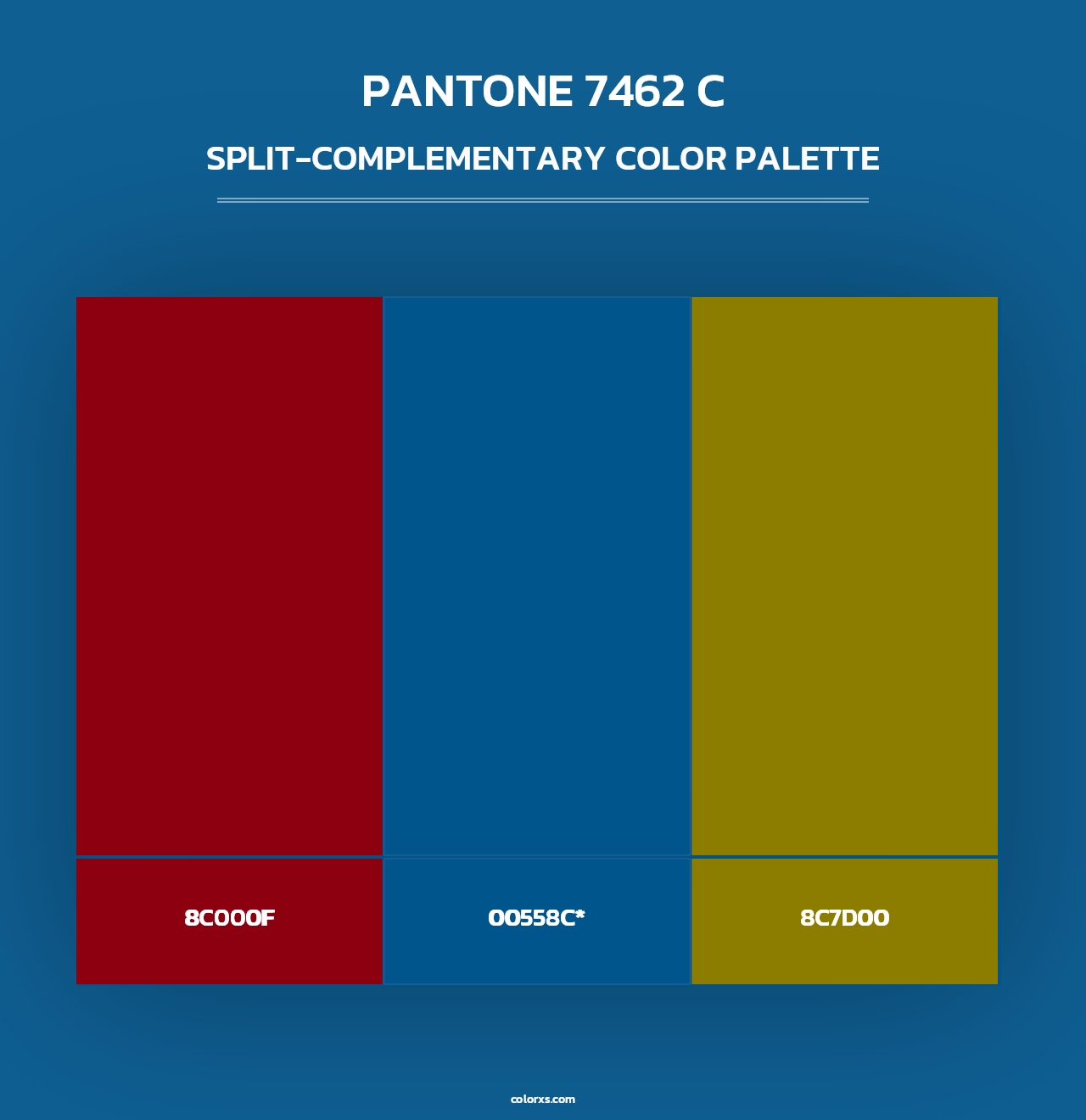 PANTONE 7462 C - Split-Complementary Color Palette