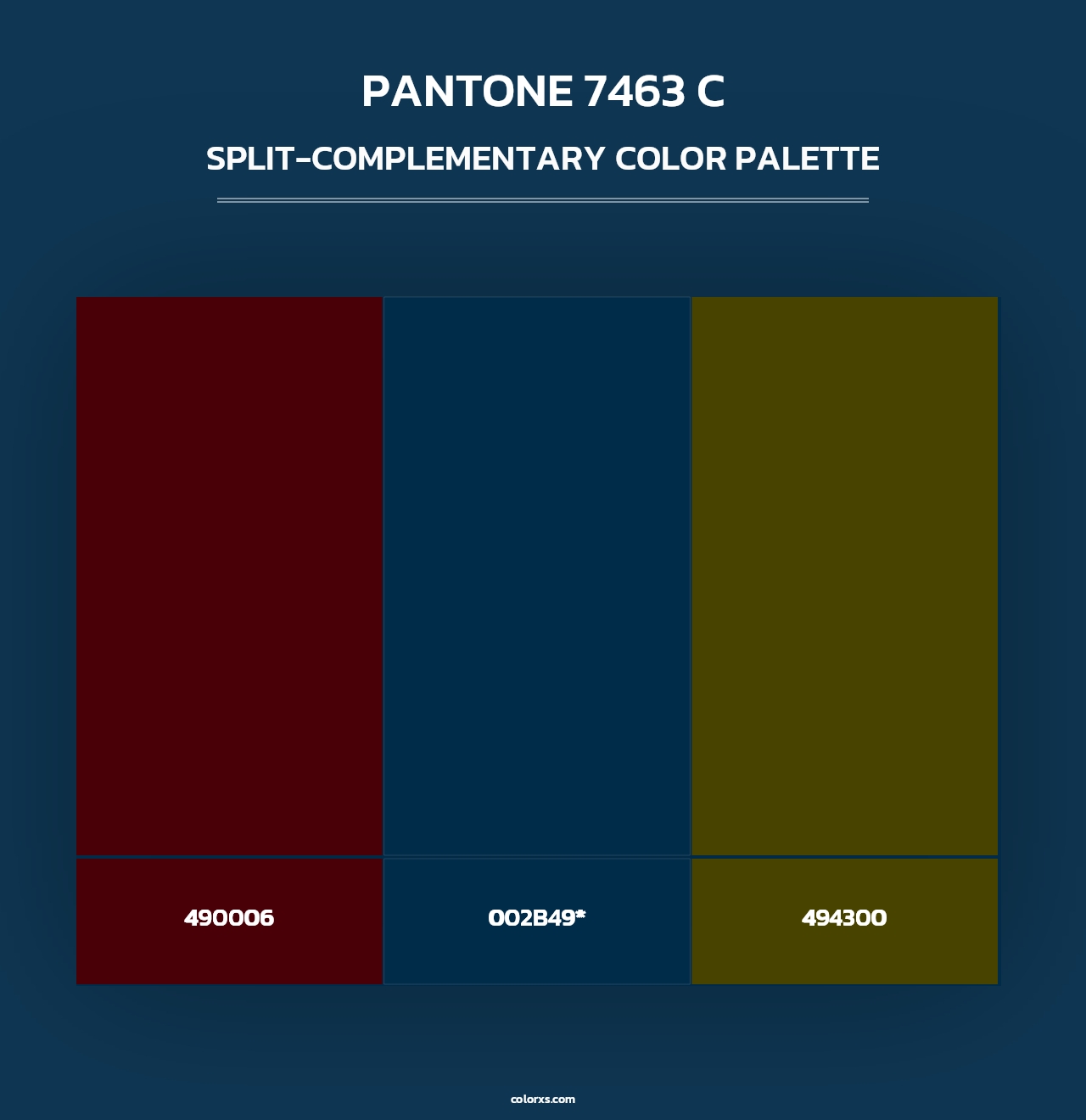 PANTONE 7463 C - Split-Complementary Color Palette