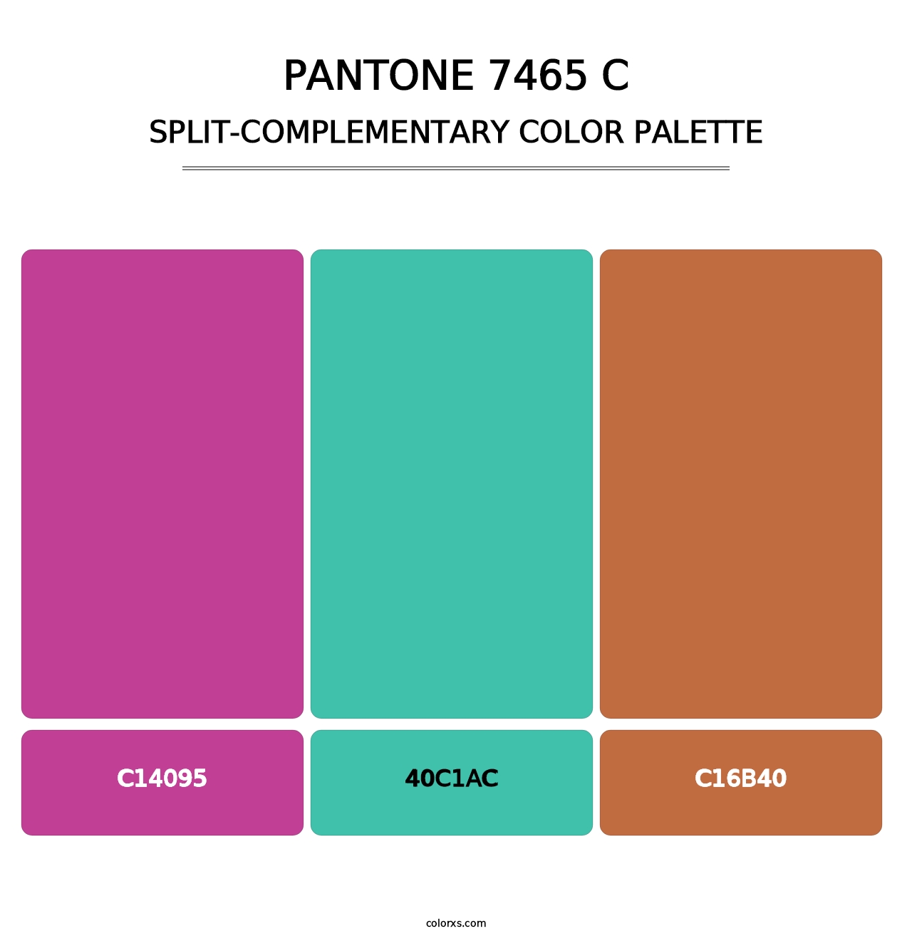 PANTONE 7465 C - Split-Complementary Color Palette