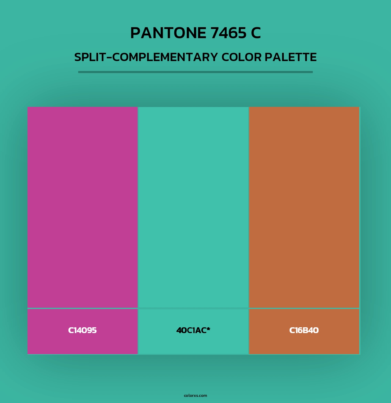 PANTONE 7465 C - Split-Complementary Color Palette