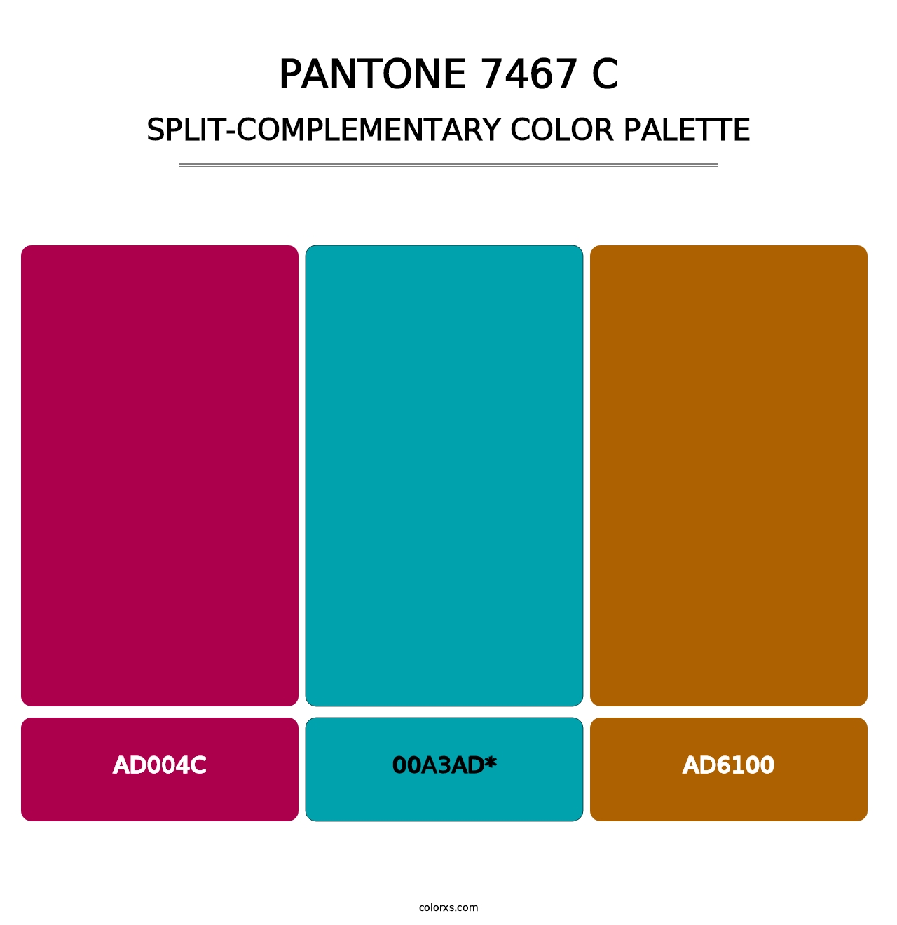 PANTONE 7467 C - Split-Complementary Color Palette